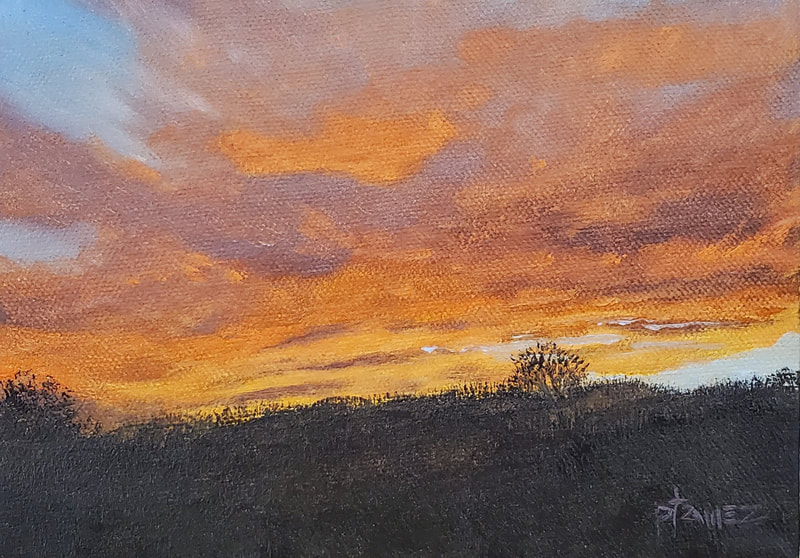 Pauly Tamez_Currey Creek Sunset Study_5x7.JPG