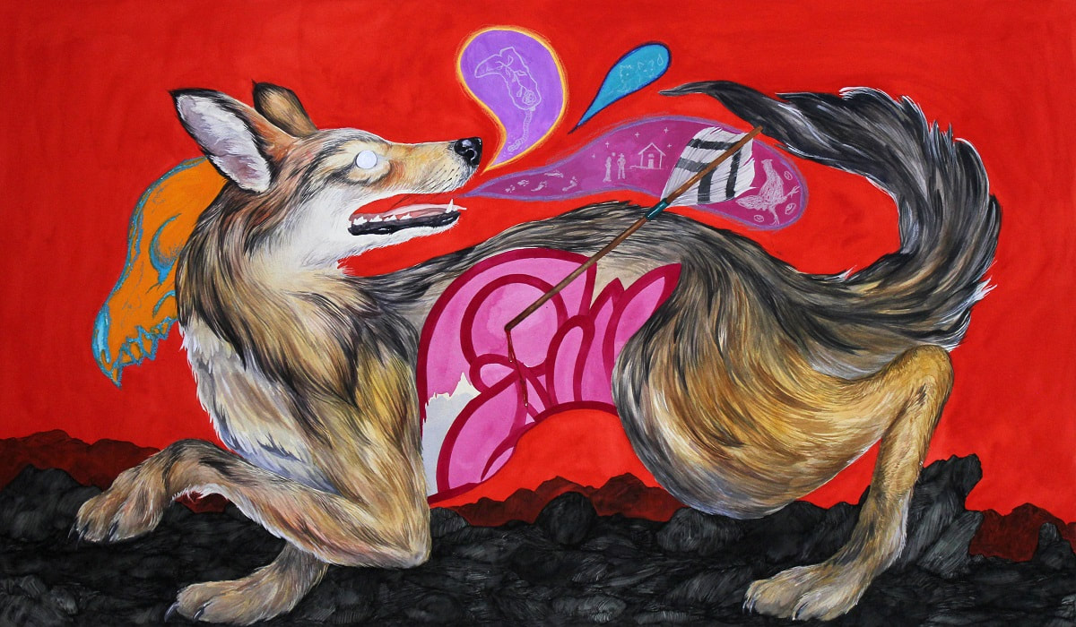 painting of coyote 