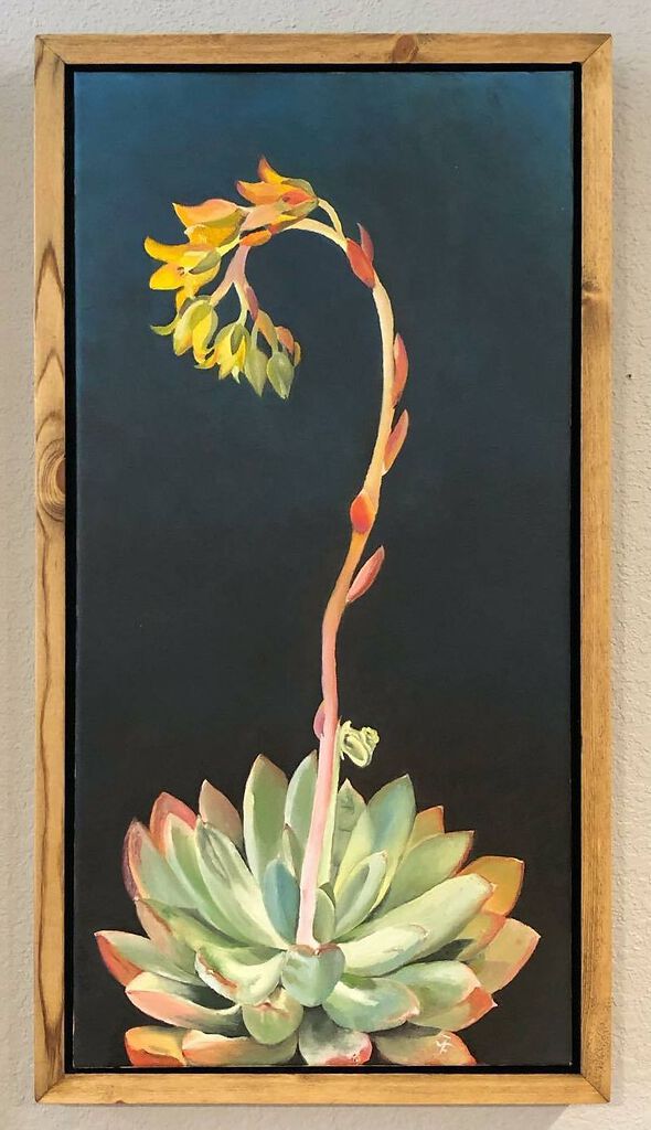 succulent flower painting