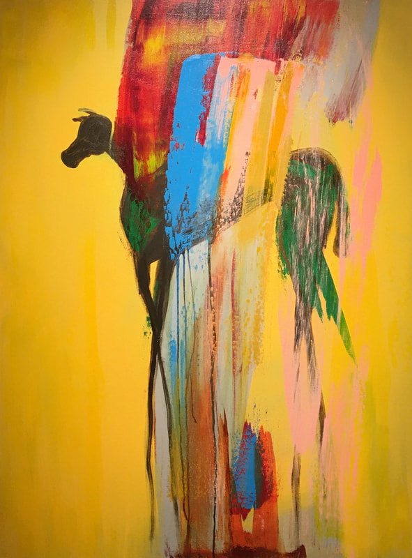 colorful abstract horse art
